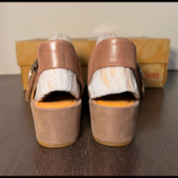 Sofft Vaya Leather Dress Sandals/Shoes Metallic Taupe Size 6.5 - Picture 9 of 16